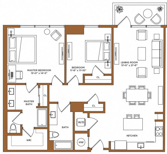 Floor Plan Image of Apartment Apt 3406